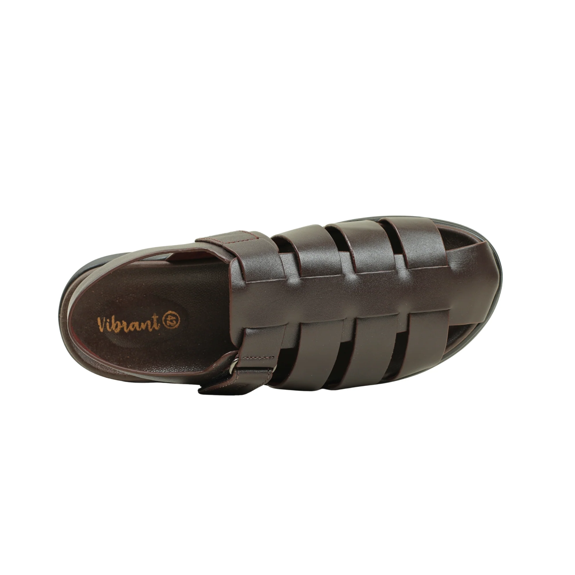 Vibrant Men's Leather Toe-Post Sandal - Image 5