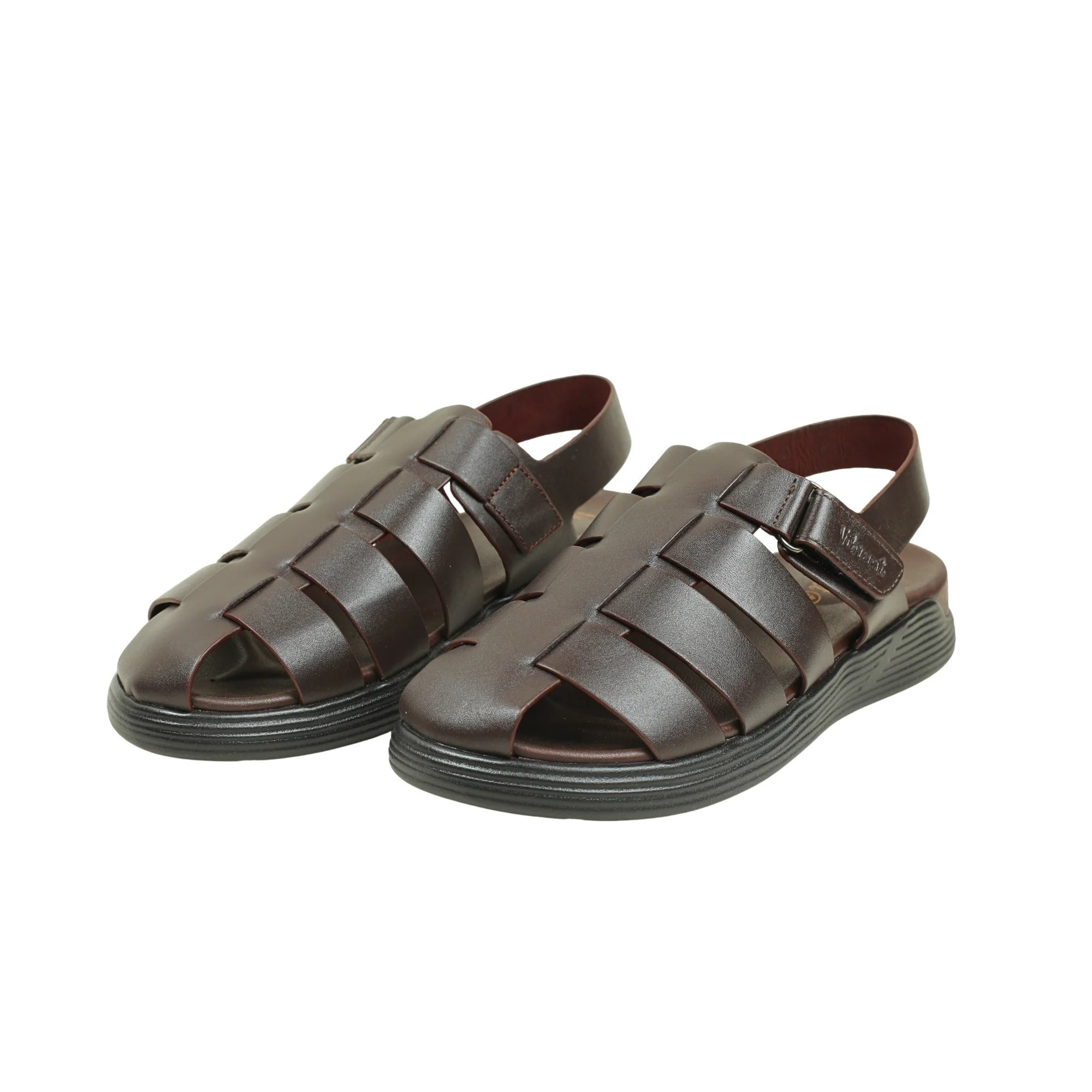 Vibrant Men's Leather Toe-Post Sandal - Image 7