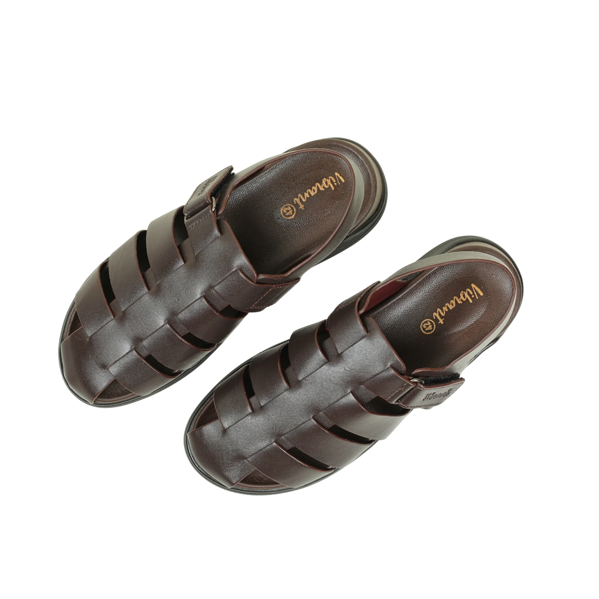 Vibrant Men's Leather Toe-Post Sandal - Image 8