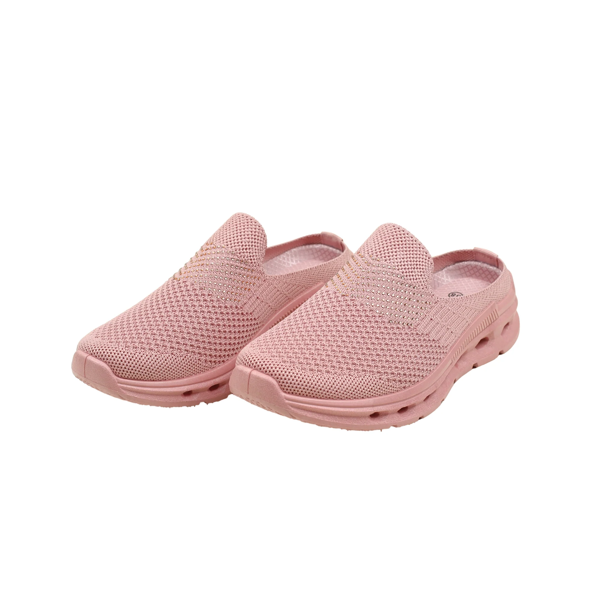 VIBRANT PINK AERO KNIT SLIP ON SHOES - Image 7