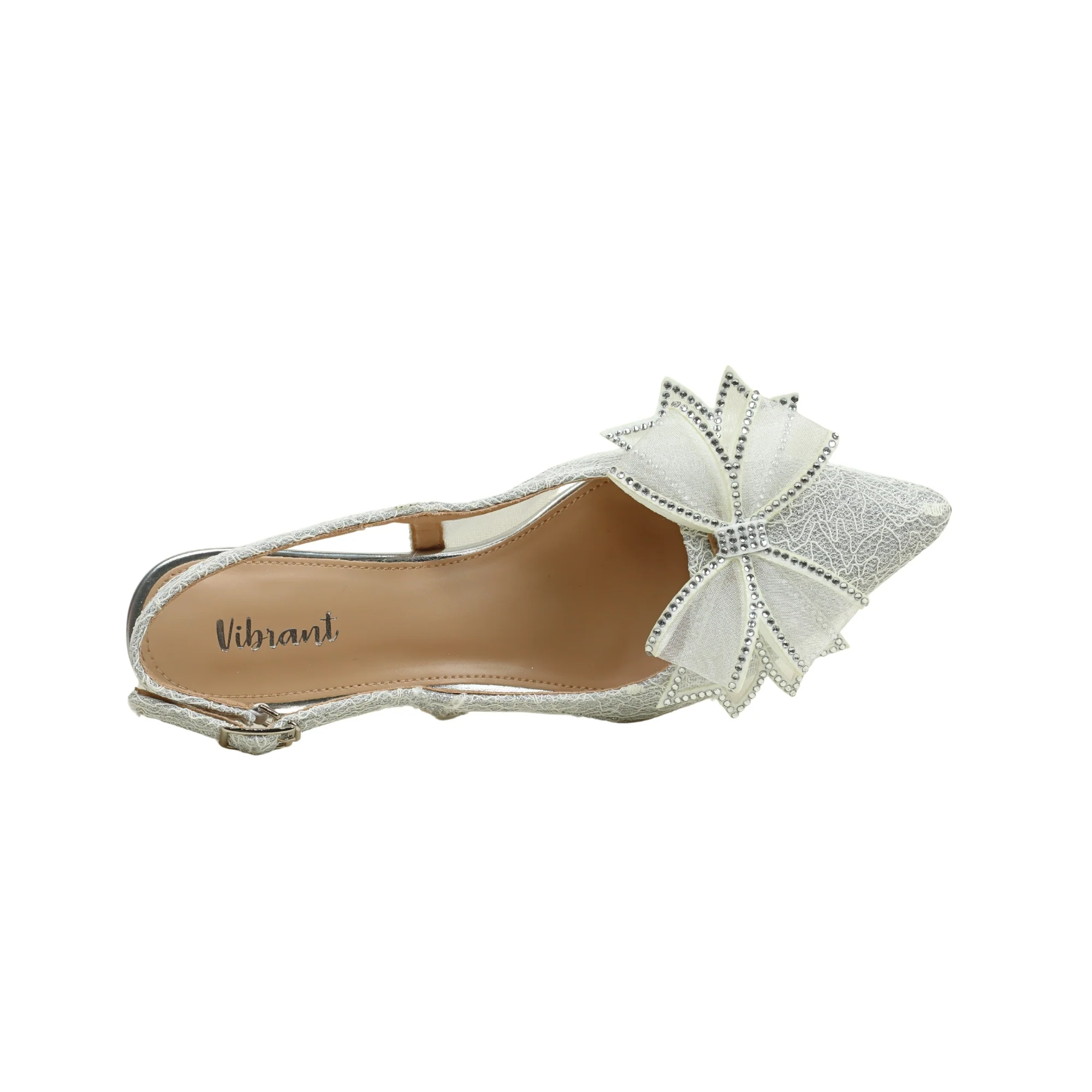 VIBRANT WOMEN SILVER SLING BACK HEEL - Image 5