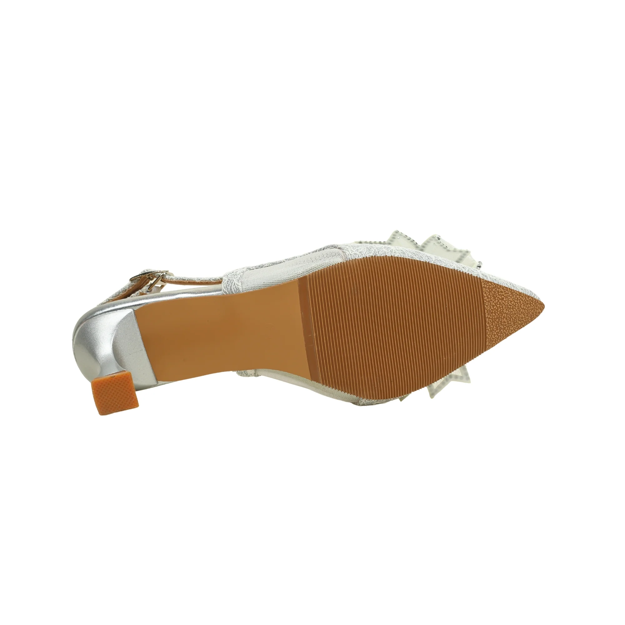 VIBRANT WOMEN SILVER SLING BACK HEEL - Image 6