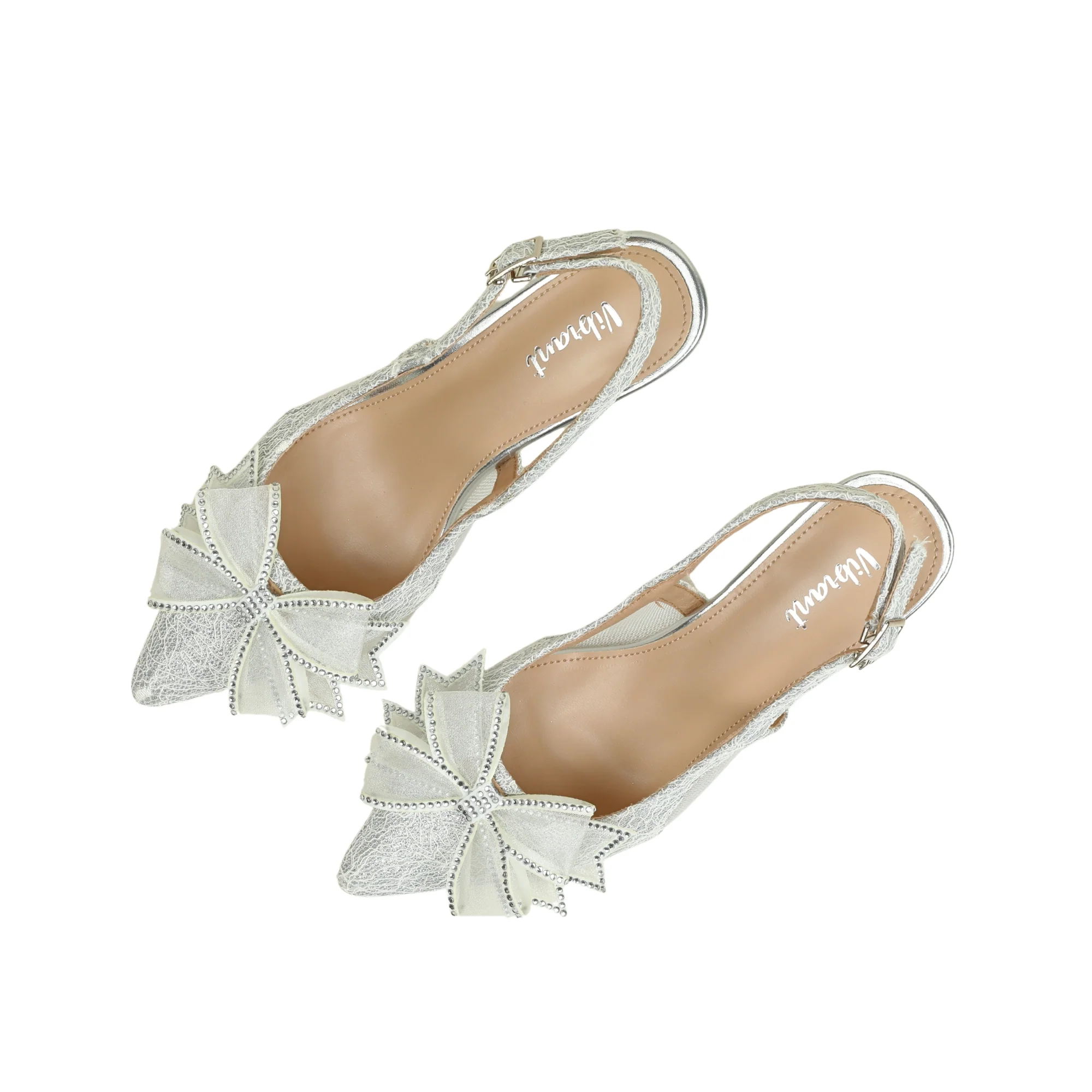 VIBRANT WOMEN SILVER SLING BACK HEEL - Image 8